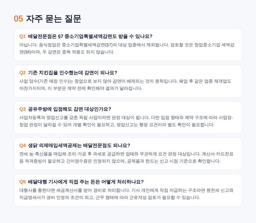 치킨집 세무사 자주 묻는 질문