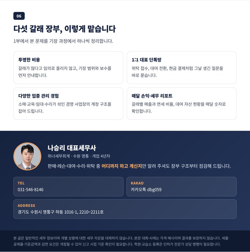 악기 매장 장부를 맡겨야 하는 이유 네 가지와 상담 안내